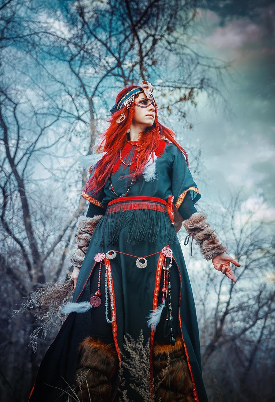 Girls in Slavic costumes underwear in Giza