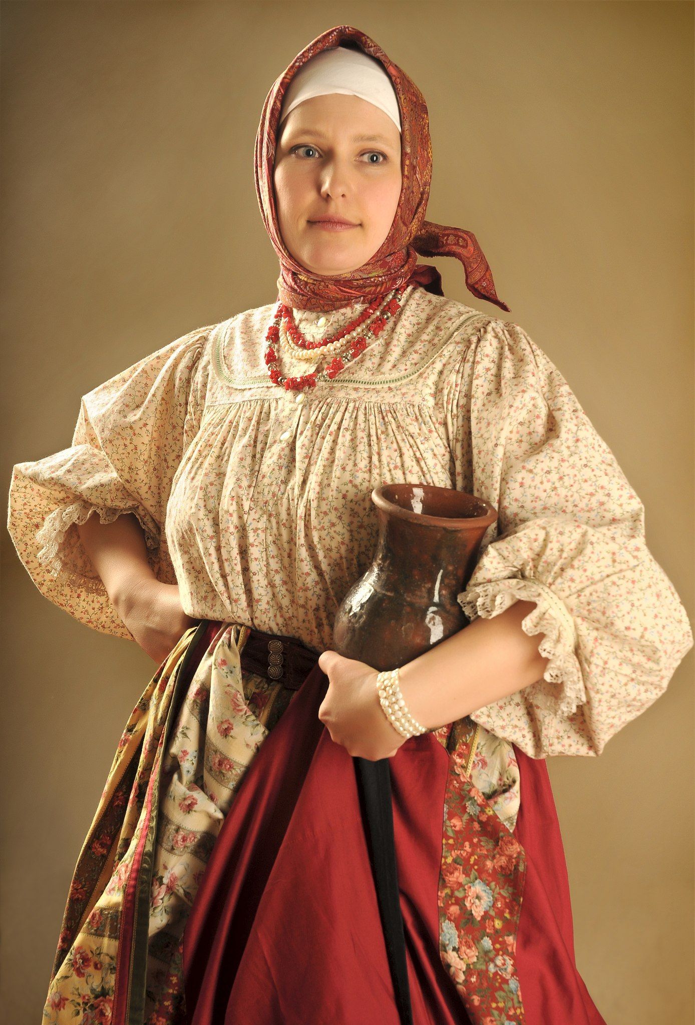 Girls in Slavic costumes in Giza