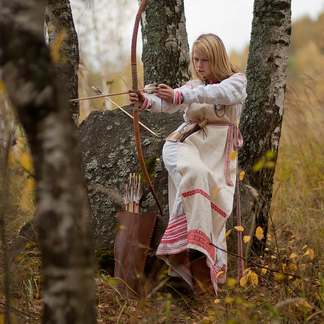 Sexy photo Girls in Slavic costumes in Giza